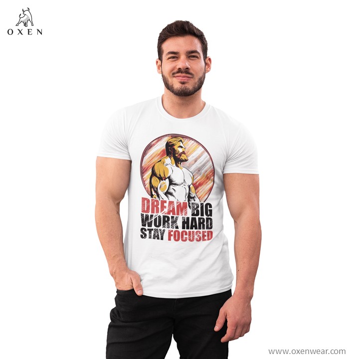 Astak Gym Kısa Kol Tişört Ön Baskılı Tshirt VanG001
